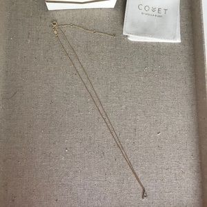 Diamond cover initial necklace “A”